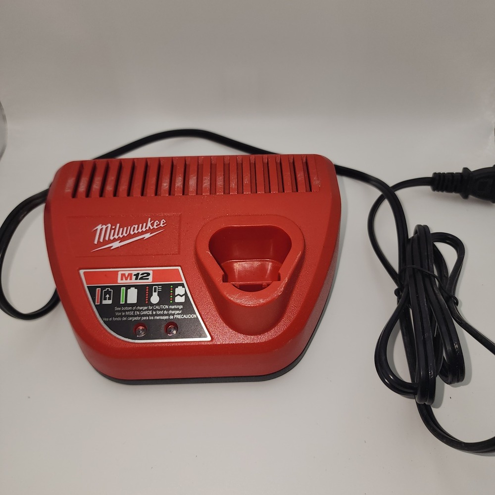 Milwaukee M12 Battery Charger 48-59-2401 Red Lithium-Ion 12V Power Tool Charger